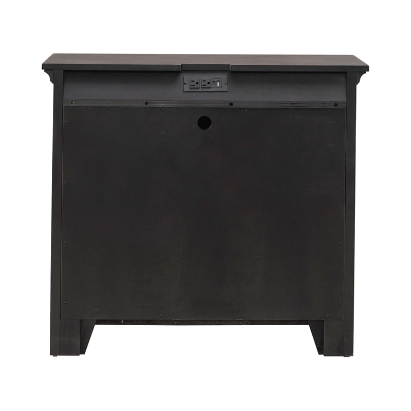 Pemberly Row Set of 4 King Panel Bed & Dresser & Chests with Charging Station