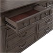 Pemberly Row Set of 4 King Panel Bed & Dresser & Chests with Charging Station