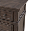 Pemberly Row Set of 4 King Panel Bed & Dresser & Nightstands w/ Charging Station