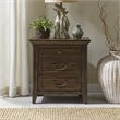 Pemberly Row Set of 3 Queen Panel Bed & Nightstands with Charging Station