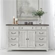 Pemberly Row Set of 4 Queen Panel Bed & & Dresser & Nightstands