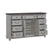 Pemberly Row Set of 4 Queen Panel Bed & & Dresser & Nightstands
