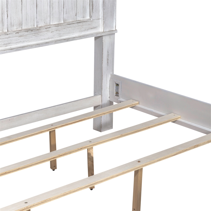 Pemberly Row Set of 4 King Panel Bed & & Dresser & Nightstands