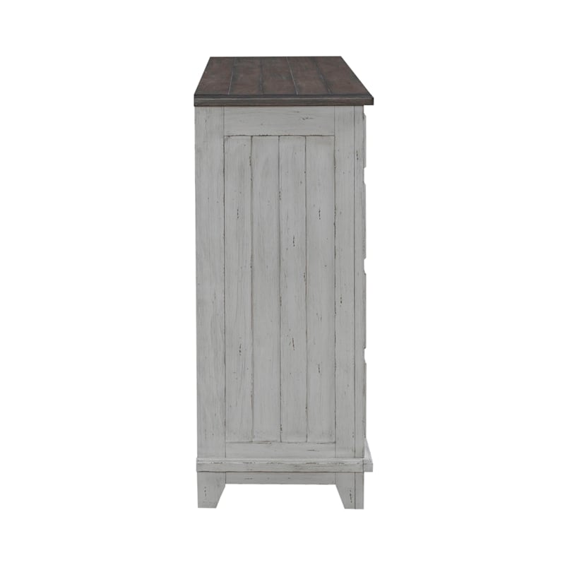 Pemberly Row Set of 4 Queen Panel Bed & & Dresser & Nightstands
