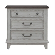 Pemberly Row Set of 3 Queen Panel Bed & Nightstands with Charging Station