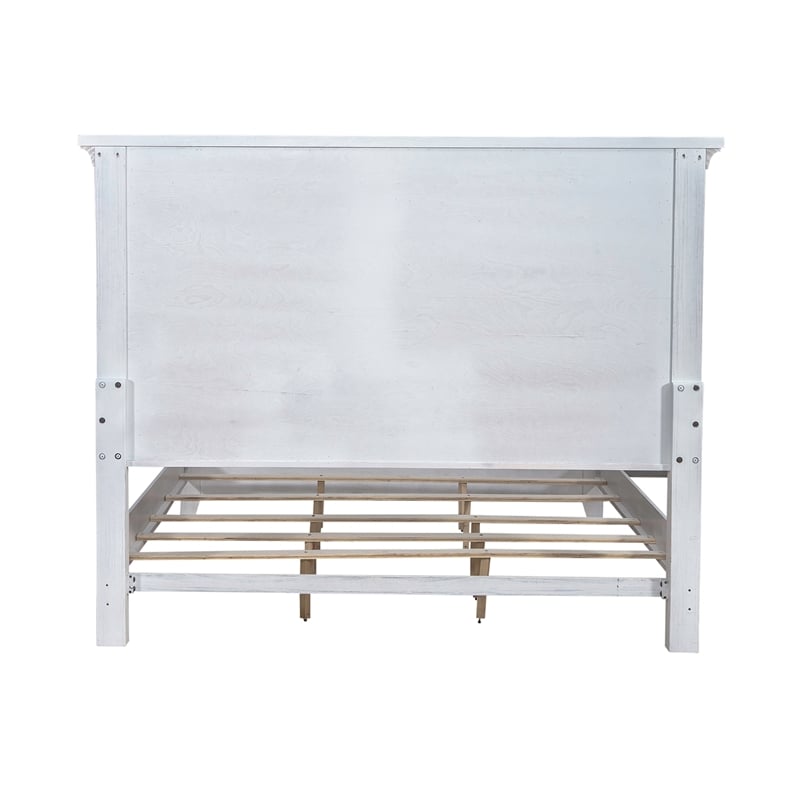 Pemberly Row Set of 3 King Panel Bed & Nightstands with Charging Station