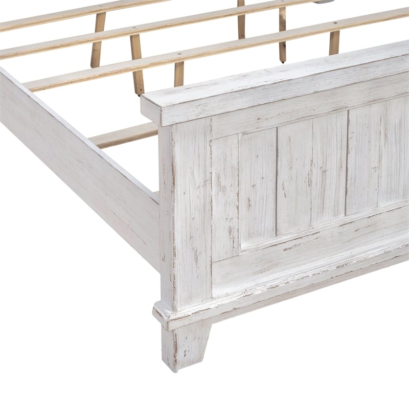 Pemberly Row Set of 3 King Panel Bed & Nightstands with Charging Station