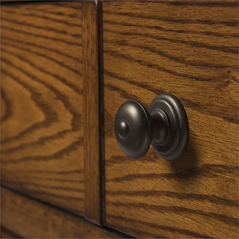 Pemberly Row Set of 3 Medium Brown Queen Sleigh Bed & Nightstands