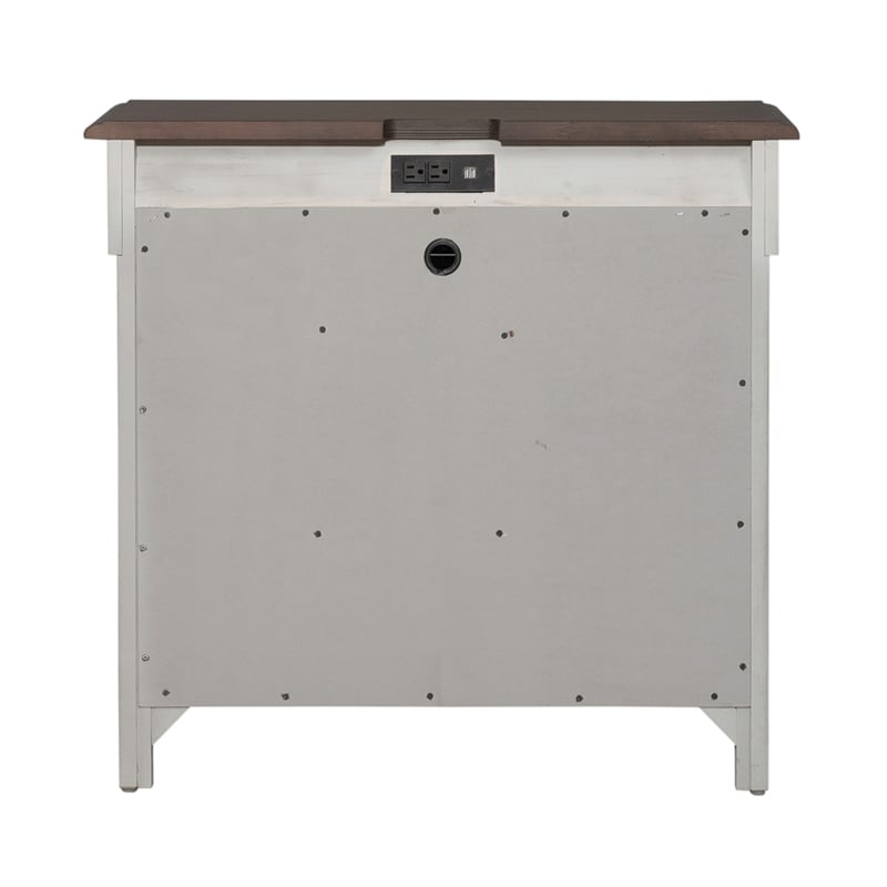 Pemberly Row Set of 3 King Panel Bed & Chests with Charging Station