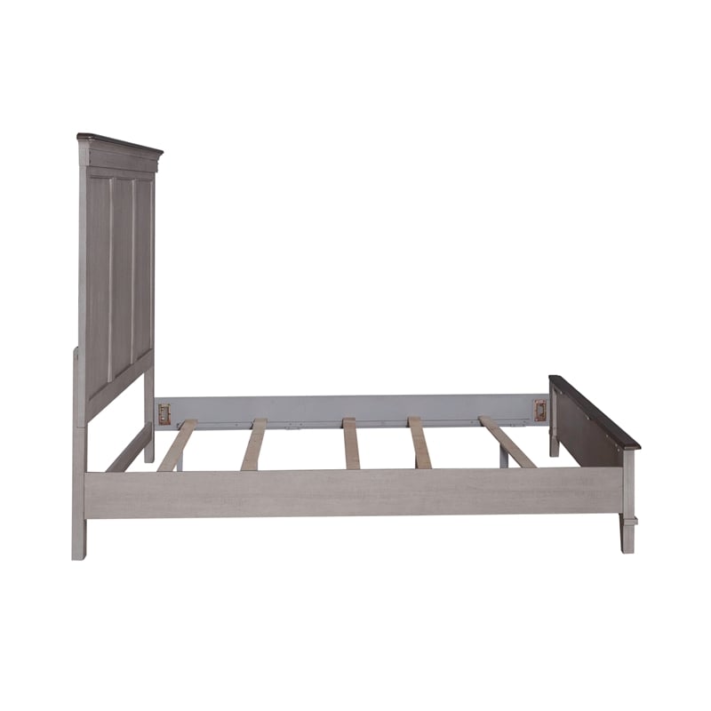 Pemberly Row Set of 3 King Panel Bed & Chests with Charging Station