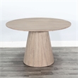 Pemberly Row Modern Solid Wood Round Dining Set in Natural Finish