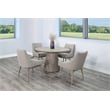 Pemberly Row Modern Solid Wood Round Dining Set in Natural Finish