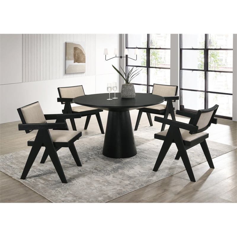 Pemberly Row 5-PC Ebony Black Wood 47