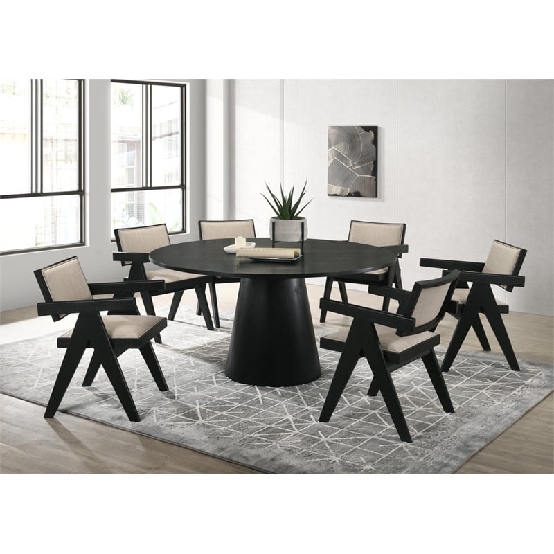 Pemberly Row 7-PC Ebony Black Wood 59