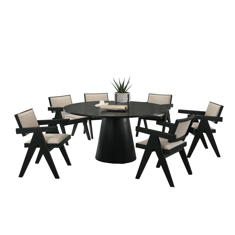 Pemberly Row 7-PC Ebony Black Wood 59