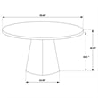 Pemberly Row 5-Piece Fabric & Wood Round Dining Table Set in Gray/Dark Oak