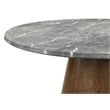 Pemberly Row 5-Piece Fabric & Wood Round Dining Table Set in Gray/Dark Oak