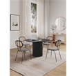 Pemberly Row Round Solid Wood Dining Table with 4 Dining Chairs in Gray