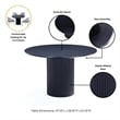 Pemberly Row Round Solid Wood Dining Table with 4 Dining Chairs in Gray