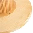 Pemberly Row Round Solid Wood Dining Table with 4 Dining Chairs in Oatmeal