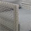 Pemberly Row Modern Rattan & Fabric Outdoor Patio Sofa in Gray