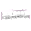 Pemberly Row Contemporary Garden Lounge Set in Anthracite/Beige