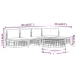 Pemberly Row Poly Rattan Large Modular Garden Lounge Set in Anthracite