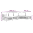 Pemberly Row Poly Rattan Medium Modular Garden Lounge Set in Anthracite