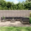 Pemberly Row Garden Lounge Set Set of 11 in Anthracite & Dark Gray