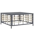 Pemberly Row Contemporary Garden Lounge Set in Anthracite/Gray