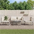 Pemberly Row Poly Rattan Standard Modular Garden Lounge Set in Anthracite