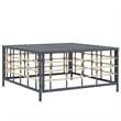 Pemberly Row Poly Rattan Standard Modular Garden Lounge Set in Anthracite
