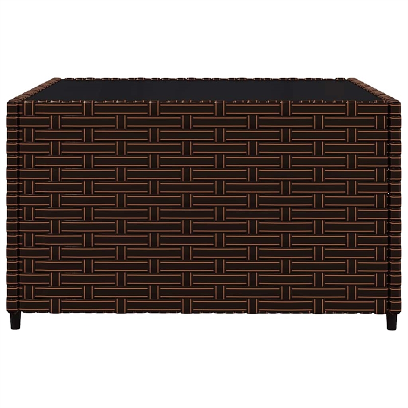 Pemberly Row 3 Piece Poly Rattan Patio Lounge Set With Cushions Brown