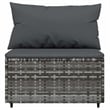 Pemberly Row Contemporary Patio Lounge Set Gray With Anthracite Cushions