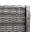 Pemberly Row Synthetic Poly Rattan Garden Sofa Set of 2 in Powder-coated Gray