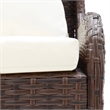 Pemberly Row Contemporary Garden Sofa Set of 2 in Brown And Cream/White