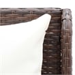 Pemberly Row Contemporary Garden Sofa Set of 2 in Brown And Cream/White