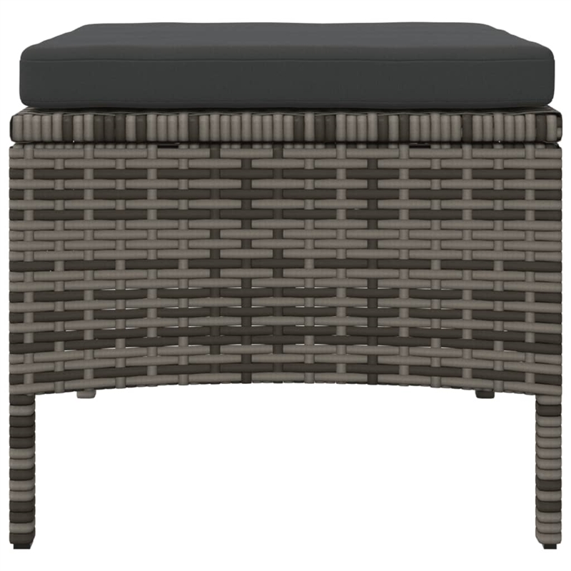 Pemberly Row PE Rattan 2 Seater Removable Covers Patio Sofa Set in Gray