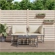 Pemberly Row Contemporary Garden Lounge Set in Anthracite/Gray