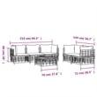 Pemberly Row Contemporary Garden Lounge Set in Anthracite/Gray