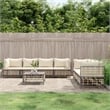 Pemberly Row Contemporary Garden Lounge Set in Anthracite/Gray