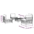 Pemberly Row Contemporary Garden Lounge Set Set of 5 in Anthracite