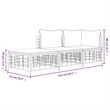 Pemberly Row Poly Rattan Medium Modular Garden Lounge Set in Anthracite