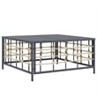 Pemberly Row Contemporary Garden Lounge Set in Anthracite & Beige