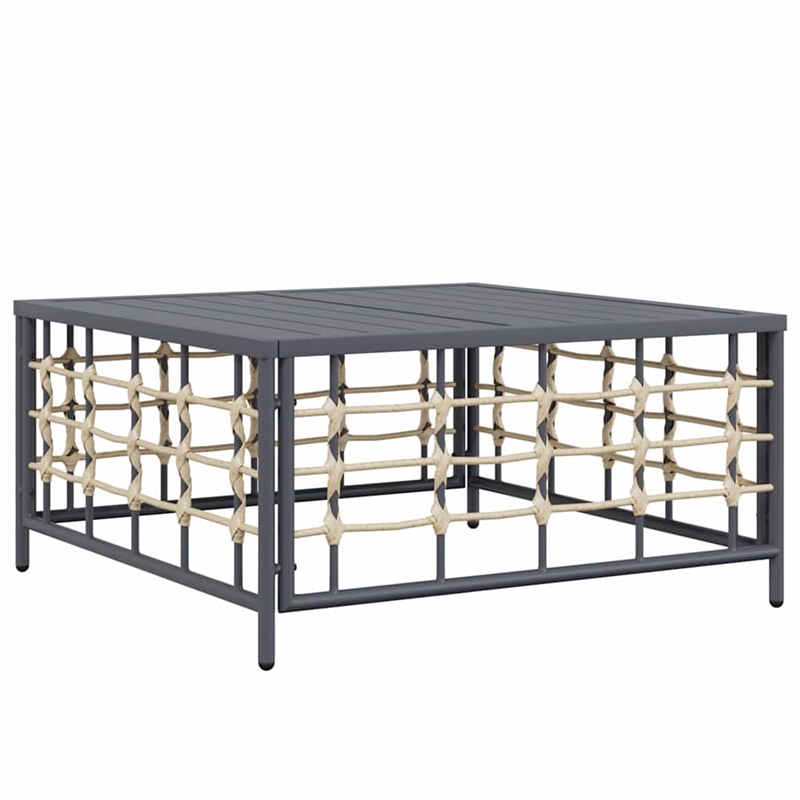 Pemberly Row Contemporary Garden Lounge Set in Anthracite/Gray