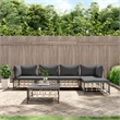 Pemberly Row Poly Rattan & Powder-Coated Steel Garden Lounge Set in Anthracite