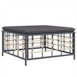 Pemberly Row Poly Rattan & Powder-Coated Steel Garden Lounge Set in Anthracite