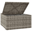 Pemberly Row Contemporary PE Rattan PVC Garden Lounge Set in Gray