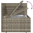 Pemberly Row Contemporary PE Rattan PVC Garden Lounge Set in Gray