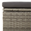 Pemberly Row Contemporary PE Rattan PVC Garden Lounge Set in Gray